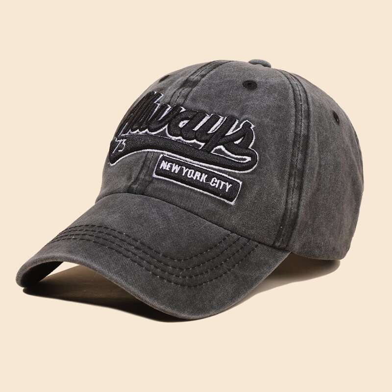 

Guys Letter Embroidered Baseball Cap, Black