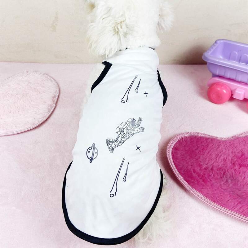 

Astronaut Print Pet Tank, Multicolor