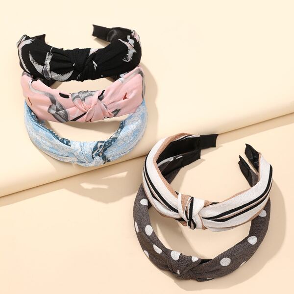 

5pcs Knot Headband, Multicolor