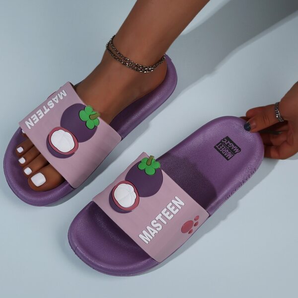 

Fruit & Letter Graphic Slides, Purple