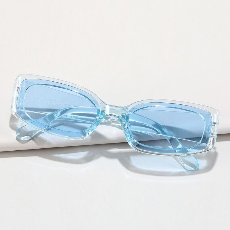

Guys Rectangle Frame Sunglasses, Baby blue