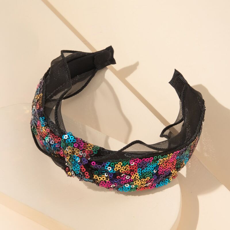 

Sequin Decor Knot Headband, Multicolor
