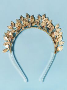 Băng đô trang trí hình lá - Vàng - Xem 1