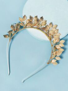 Băng đô trang trí hình lá - Vàng - Xem 2