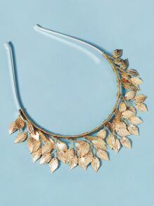 Băng đô trang trí hình lá - Vàng - Xem 3