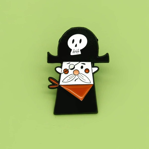 

Kids Skull Design Brooch, Multicolor