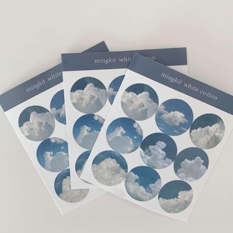 

1pc Sky Print Sticker, Multicolor