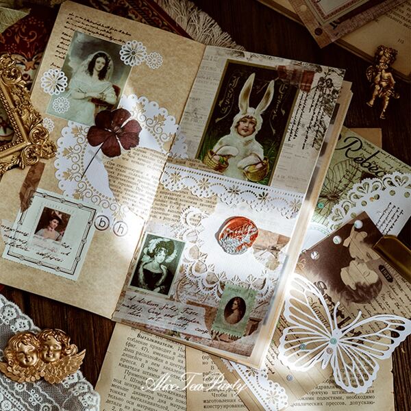 

10pcs Mixed Pattern DIY Material Paper, White