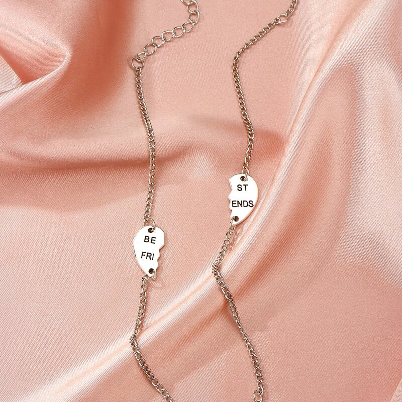 

2pcs Letter Engraved Bracelet, Silver