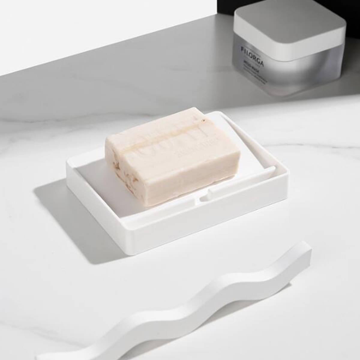 

1pc Plain Soap Holder, White