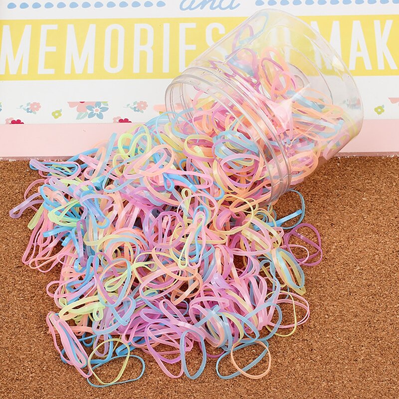 

1box Solid Mini Hair Tie, Multicolor