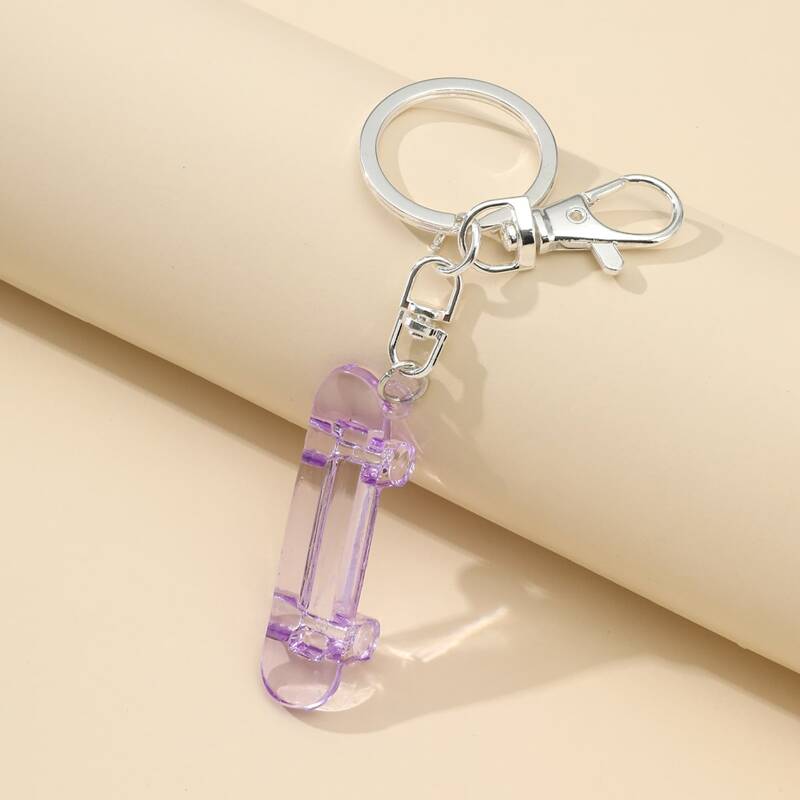 

Skateboard Pendant Bag Charm, Lilac purple