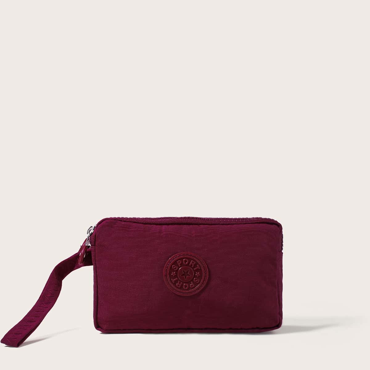 

Canvas Wristlet Bag, Maroon