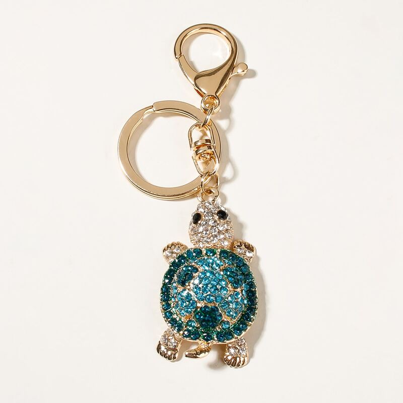 

Rhinestone Tortoise Bag Charm, Green