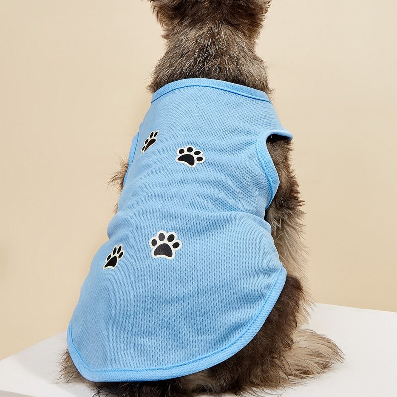 

Paw Print Pet Tank, Blue