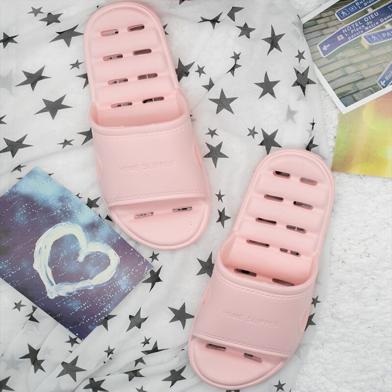 

Letter Graphic Hollow Out Sole Slides, Pink
