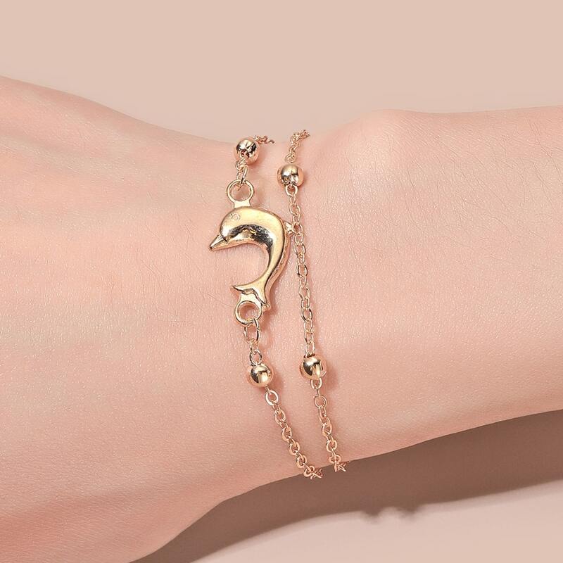 

Dolphin Layered Bracelet, Gold