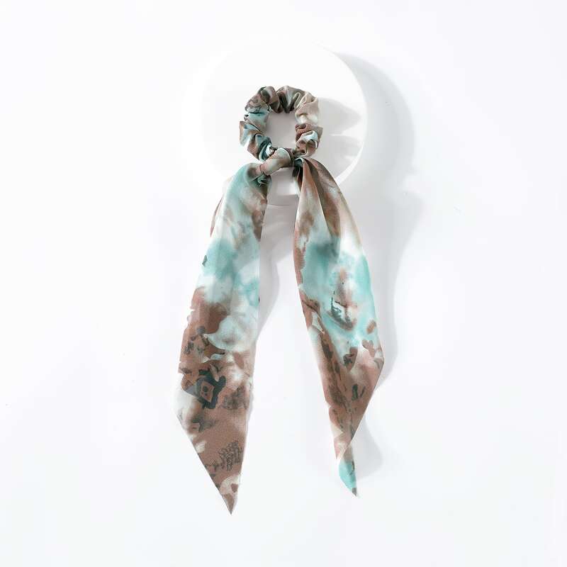 

Tie Dye Pattern Scrunchie Scarf, Multicolor