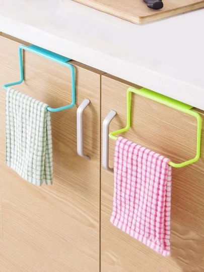 1pc Random Kitchen Rag Hanging Rack