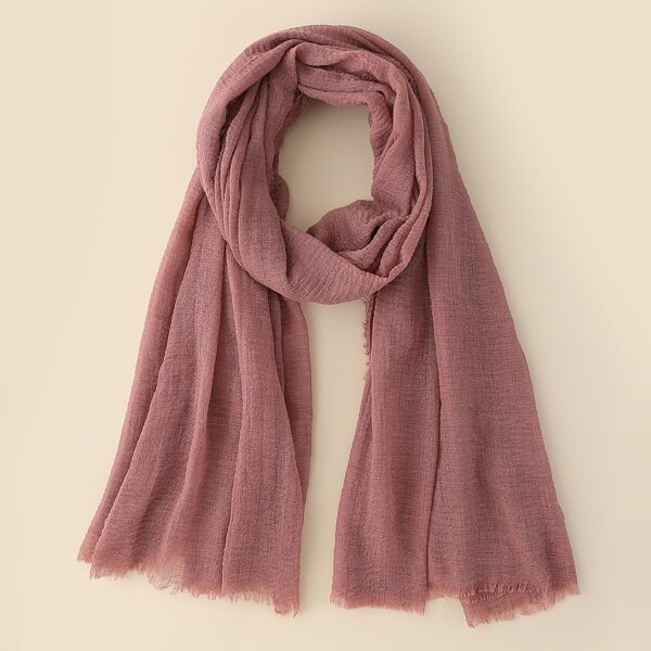 

Raw Hem Minimalist Scarf, Pink