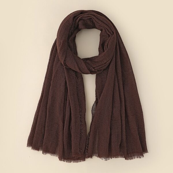 

Raw Hem Minimalist Scarf, Brown