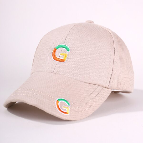 

Kids Letter Embroidery Baseball Cap, Beige