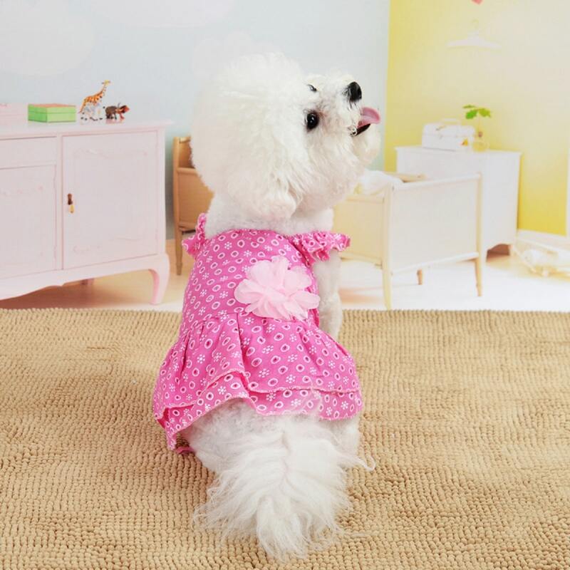 

1pc Schiffy Dog Dress, Pink
