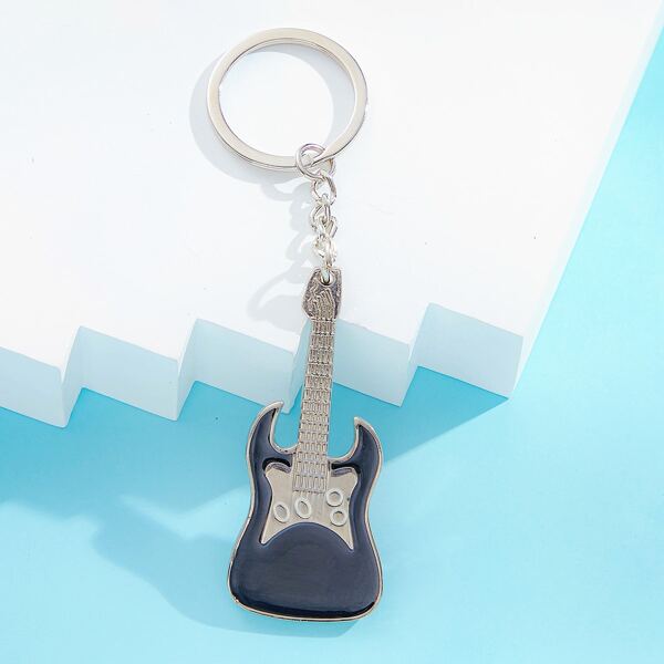 

Men Musical Instrument Charm Keychain, Black