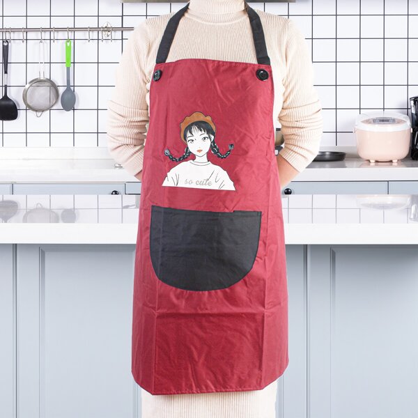 

Girl Print Waterproof Apron, Multicolor
