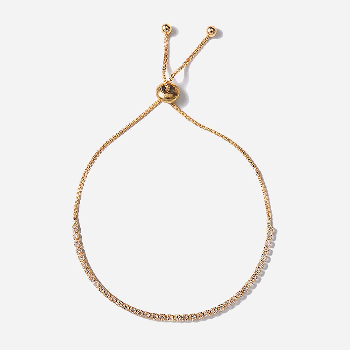 

Minimalist Rhinestone Bracelet, Gold
