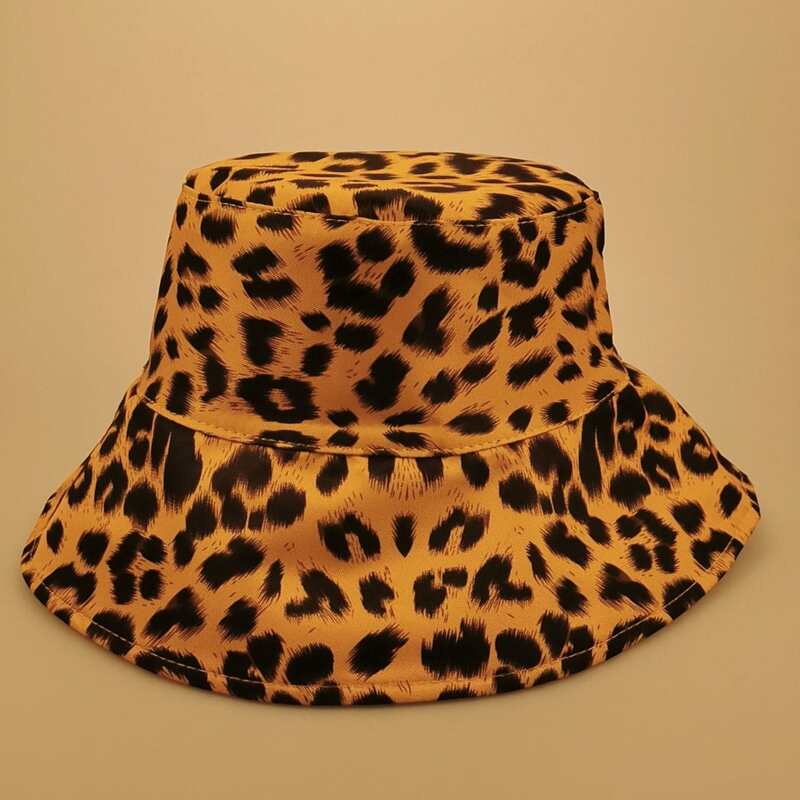 

Leopard Print Bucket Hat, Yellow