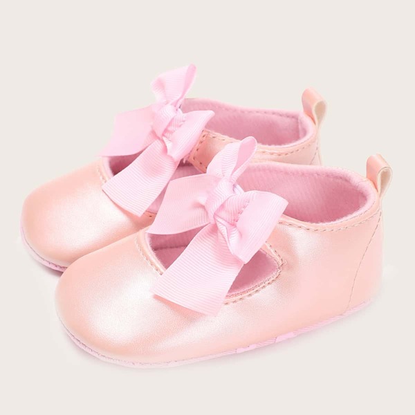 

Baby Girl Bow Decor Flats, Pink