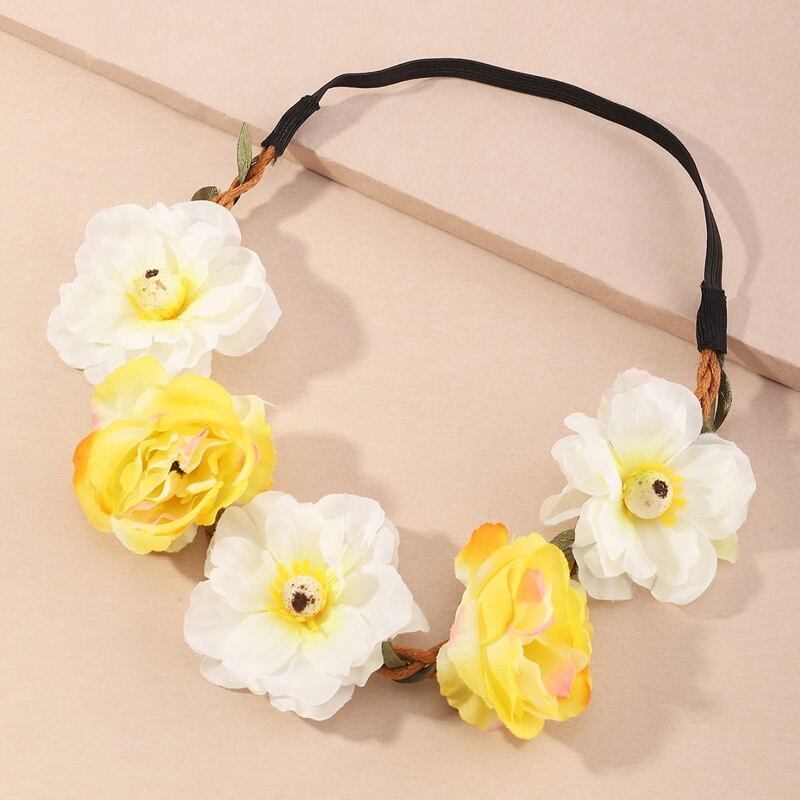

Flower Decor Hair Band, Yellow