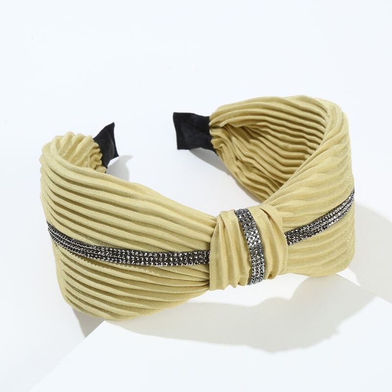 

Rhinestone Decor Knot Headband, Yellow