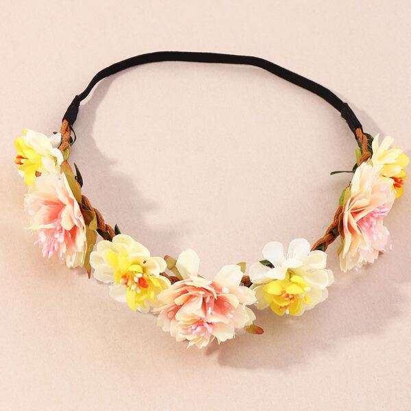 

Flower Decor Hair Band, Yellow