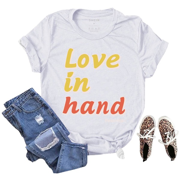 

Slogan Graphic Drop Shoulder Tee, White