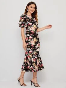 Seusyu Vestido Cremallera Floral Elegante - Multicolor - Ver 3