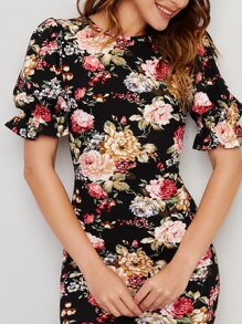Seusyu Vestido Cremallera Floral Elegante - Multicolor - Ver 5