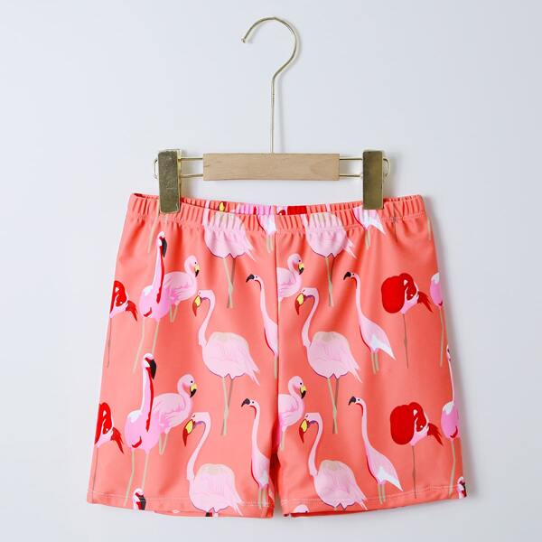 

Boys Flamingo Print Swim Shorts, Pink