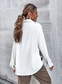 Aveloria Button Front Horse Print Shirt - White - View 2