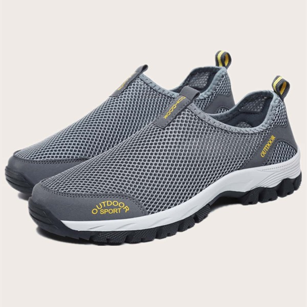 

Men Slip On Hollow Out Sneakers, Grey