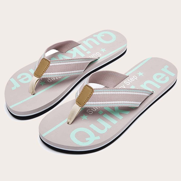 

Letter Graphic Flip Flops, Pink