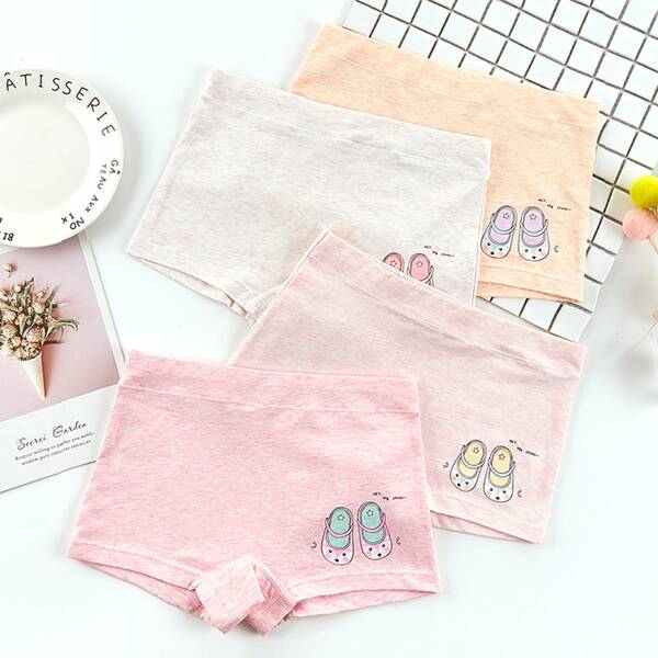 

Girls 4pack Shoes Print Panties, Multicolor