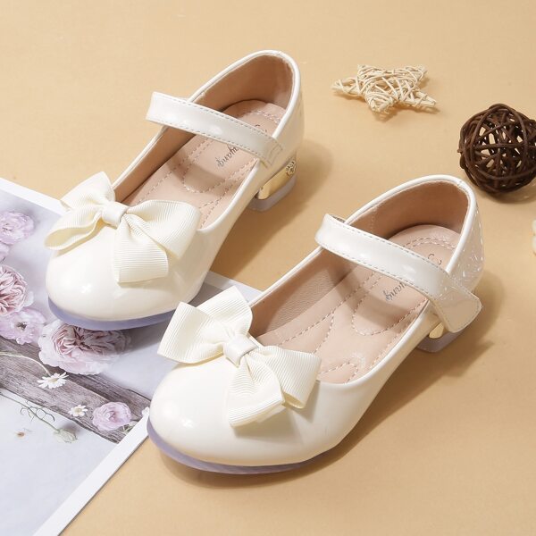 

Girls Bow Decor Flats, Beige