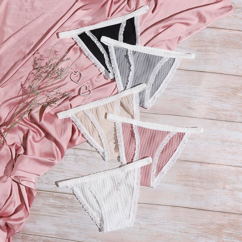 

5pack Lace Trim Panty Set, Multicolor
