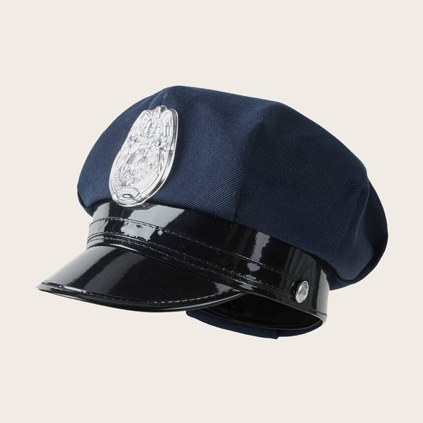 

Badge Decor Baker Boy Cap, Blue