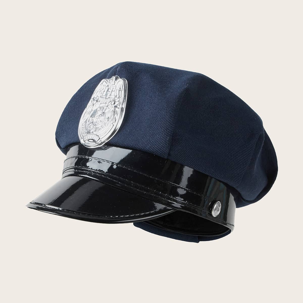 

Badge Decor Baker Boy Cap, Blue