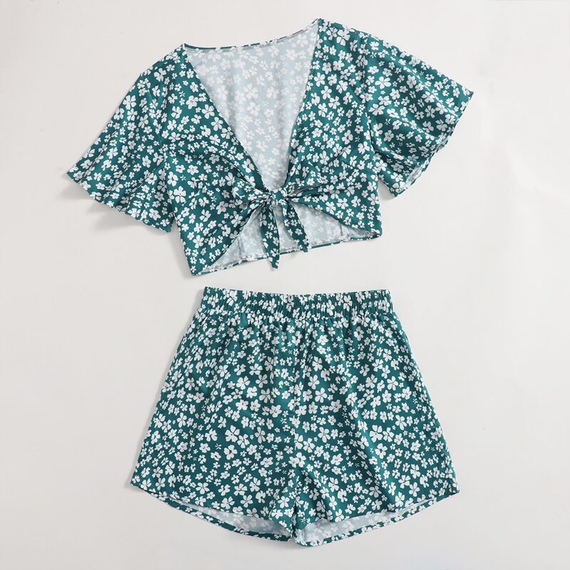 

Ditsy Floral Crop Top & Shorts, Multicolor