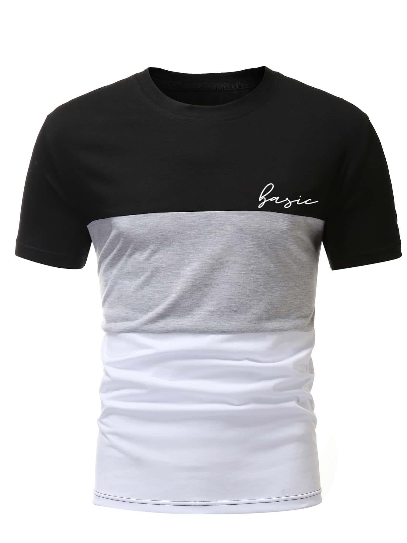 Manfinity Men Cut And Sew Tee - Multicolor - View 1