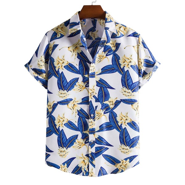 

Men Tropical And Floral Print Shirt, Multicolor